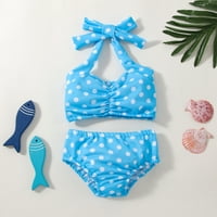 TODDLER kupaći kostimi Djevojke Veličina Bikini Polka Dot Halter kupaći kostim Beach Bikinis set nebeskih