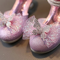 Djevojke Sandale Glittler Bow haljina cipele Princess Crystal Visoke potpetice Party Free Cvijeće Dječje