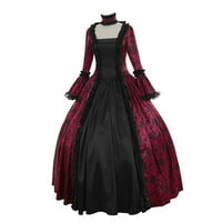 18. stoljeće Ženska loptička haljina u ručici Dugi gotički viktorijanski haljina Haljine