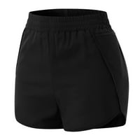 Hlače za žene Ležerne prilike za vježbanje Elastični struk Pocket Pocket Sport Casual Solid Boja Kratke modne hlače Ženske kratke hlače