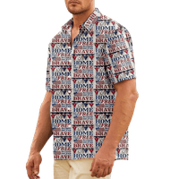 4. jula muška havajska majica USA Nacionalna zastava grafička majica ovratnik odjeća odjeća 3D print