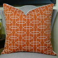 Thomas kolekcija narandžasti bijeli geometrijski luksuzni jastuk za bacanje - 11211