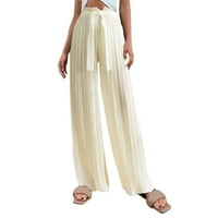Casual pantalone za žene Žene Ležerne prilike Cvjetno print Betted Summer Beach High Squist Široke noge
