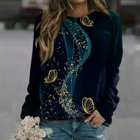 Bluze za žene Dressy Ležerne prilike s dugim rukavima Grafički otisci Casual Tops Fall Crew izrez pulover