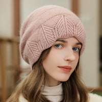 Jesenja i zimska vuna pletena šešir hrpa hrpa topla gusta mekana elastična pletena vunena šešir bombardera