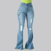 FVWitlyh pantalone za žene Stretske hlače za žene sa džepovima Ženske modne Svestrane široke noge za