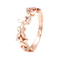 Duhgbne Fashion Women cvijeće Dijamantni modernski prsten za angažman prsten nakit poklon