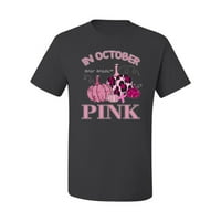 Divlji Bobby u oktobru nosimo ružičastu pucketin gepars ispisuje svjesnost karcinoma dojke muškarci