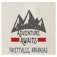 Fayettville Arkansas Suvenir Frižider Magnet Avantura čeka dizajn