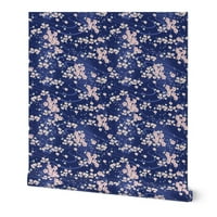 Swatch original & Stick pozadina - japansko stil bijela plava mastila ružičasta cvijeće vrt cherry cvjetovi