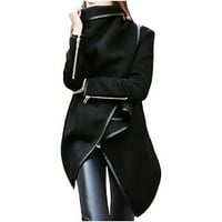 Fall Jackets Fashion Women dugih rukava Majica Otvorite prednji labavi gornji odjeća Tipka od kaputa