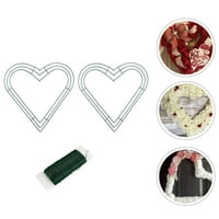 Postavite DIY viseći vijenac oklad srca cvjetni vijenac čine obruče željezni prsten
