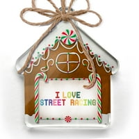 Ornament tiskan jednostran i love ulični trkaći, šareni božićni neonblond