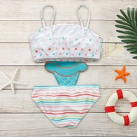 TODDLER kupaći kostimi za djecu Ljeto Slatko crtani LCE krema Polka Dots Stripe Ispiši jednodijelni
