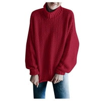 Wendaunide džemperi za žene s ramena džemper casual pleteni labavi pulover dugih rukava ženski džemperi