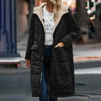 Vivianyo HD za kapute jakne na prodaju i čišćenje Ženska zimska casual labavi modni modni džepni patentni