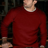 Dugi pulover džemperi za muškarce Muške lagane pulover Dukseri lagani udobni crveni 2xl