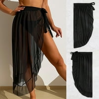 Prekrivač kupaćim kostimima za žene Sheer Wrap Crnot struk suknje bez bikini plaže Wrap Bikini Wraps