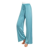 TUPHREGYOW Womenske pamučne pantalone za uklanjanje prozračnih klasičnih čvrstih udobnih rasteza ležerne