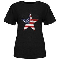 Juebong ženske ljetne košulje Ležerno, 4. jula kratki rukav vrhovi trendi Dan nezavisnosti USA zastava