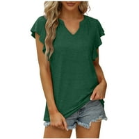 Ženska casual bluza vrhova Clearence Cleance Compy majica za žene Trendy Solid Color Tees Dressy Summer
