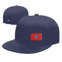 Douzhe Flat Wirm Cap Snapback Hat, Tennessee State zastava za brtvljenje Printira se Podesiva bejzbol kapa za plavu odrasle