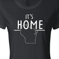 Inktastic To je dom - stanje Wisconsin Outline Women majica