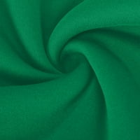 Košulje s dugim rukavima Fragarn za žene casual crewneck labavi fit plottlover fleece vrhom zelenog