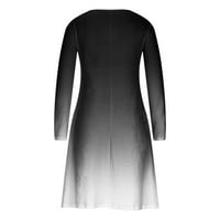 Ljetne haljine za žene s dugim rukavima ispis blede boja V-izrez midi fit i flare y2k modni elegantni
