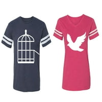 Kavez za ptice podudaranje par pamučnih dresova