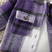 Girl Boy Plaid Jacket Dugme Flannel debela košulja Jesen zimski kaput
