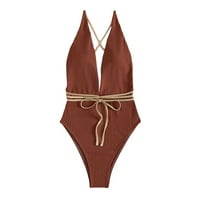 Dianhelloya Monokini kupaći kostimi za žene Žene kupaći kostim dubokim V-izrezom Jednodijelno Brzo suho