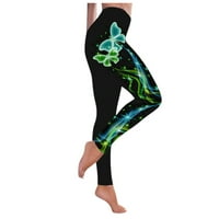 Ženske hlače Ljeto Jogger Trendy Leptir Print Yoga Plus Veličina Ležerne prilike visoke struke Sportske