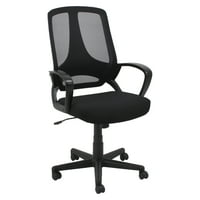 Mrežasta kancelarijska stolica, oružje sa fiksnom petljom, crna