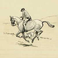 Ilustracija Cecil Aldin, krekera koji trče sa konjskim plakatom Print Mary Evans Library Slika