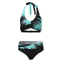 ŠumaSyashe bikini setovi kupaći kostimi za žene Soild Print Crack Up Visoko rezano noga postavljeno