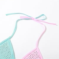 Ženski kupaći kostimi Ženski moda Halter vrat remen kontrastne boje vruće dijamantska plaža Split bikini