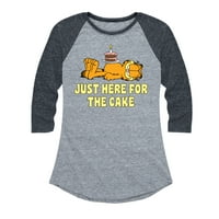 Garfield - upravo ovdje za tortu - ženska grafička majica Raglan