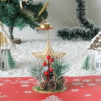 Lanfini božićni metalni držač svijeća za svijeće snježne zvijezde za svečane kućne ukrase