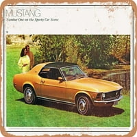 Metalni znak - Mustang Grande Vintage ad - Vintage Rusty Look