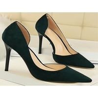 Zodanni Womens d'Orsay pumpe Fau Suede visoke potpetice uperene nožni štićeni dame haljine cipele Žene