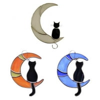 Kartioon Moon CAT naljepnica za naljepnice za djecu za dječju sobu spavaća soba, samoljepljiva naljepnica