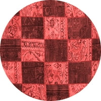 Ahgly Company u zatvorenom okrugli patchwork Crveni prijelazni prostirci, 4 'krug