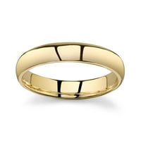 10k čvrsta bijela ili žuta zlatna udobnost fit obični vjenčani prsten