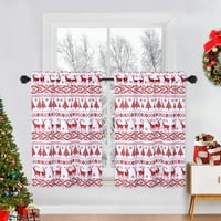 Božićna drva i zavjesa od jelena za kupaonicu, boho stil Zavjese za zavjese za Windows, Xmas Kućni ukrasi