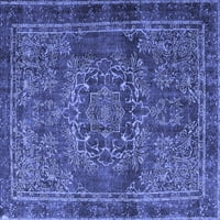 Ahgly Company Zatvoreni kvadrat Perzijski plavi Tradicionalni prostirke, 4 'Trgu