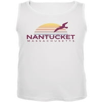 Plaža Sun Nantucket Massachusetts Muški tenk TOP WHITE 2XL