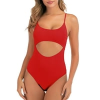 TAWOP Girls 'kupaći kostimi žene seksi čvrste otvorene nazad jedno kupaće kostim crvene veličine 12