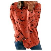 Ženske košulje Moda Žene Ispis bluza s dugim rukavima Udobno prozračne vrhove za okrugle vrata