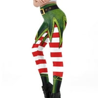 Božićne tajice za žene, temmske kontrole Yoga Stretchy Hlače Funny kostim Bešim za praznik tema